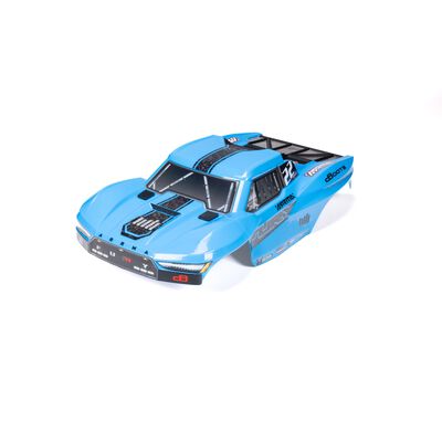 1/10 Clipless Painted Trimmed Body Set with Decals, Blue: FURY 2WD 1/10 Clipless Painted Trimmed Body Set with Decals, Blue: FURY 2WD
