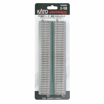 HO 9.75" (246mm) Feeder Track Concrete Tie with Cable HO 9.75" (246mm) Feeder Track Concrete Tie with Cable