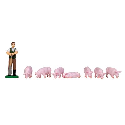 HO Thomas & Friends Figures, Farmer Trotter with Pigs HO Thomas & Friends Figures, Farmer Trotter with Pigs