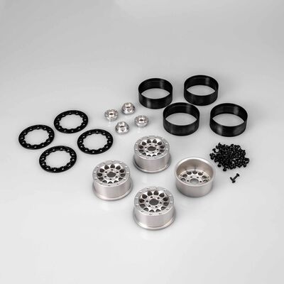 1/10 Quick Draw 1.9" Beadlock Rock Crawler Wheels, Silver (4) 1/10 Quick Draw 1.9" Beadlock Rock Crawler Wheels, Silver (4)