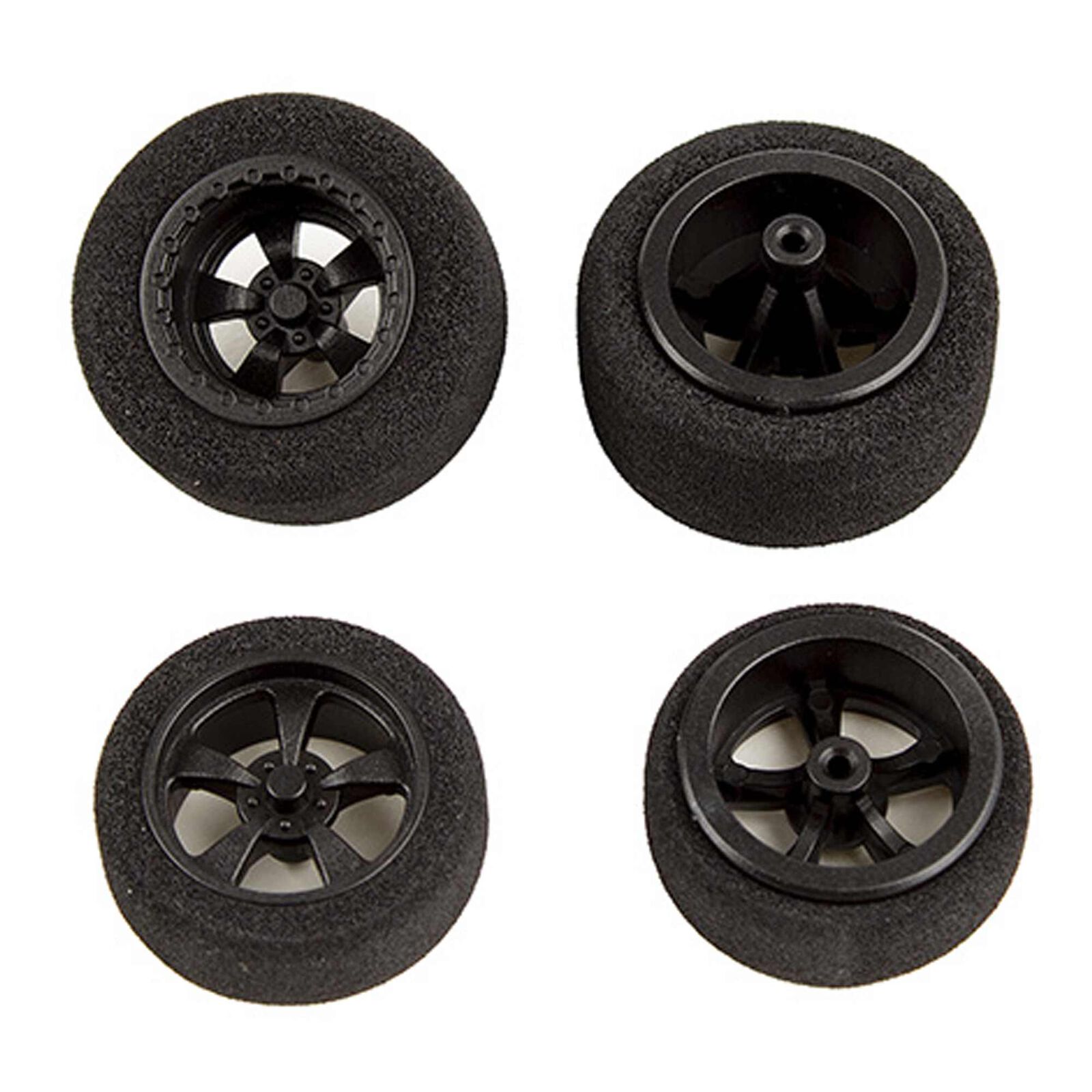 Front/Rear Pre-Mounted Wheels & Tires, 1/28 Team Associated DR28