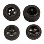 Front/Rear Pre-Mounted Wheels & Tires, 1/28 Team Associated DR28