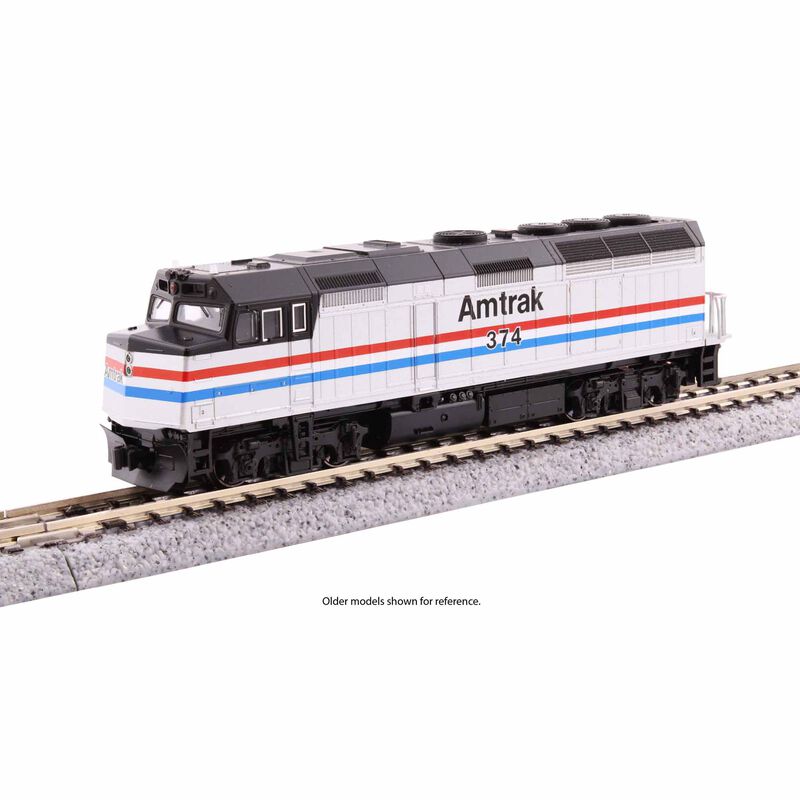 N EMD F40PH No Ditch light Amtrak Phase III #405 w/ DCC