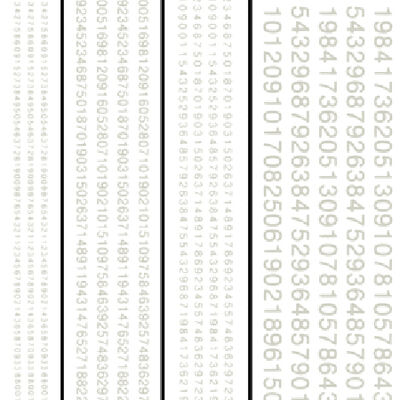 Railroad Gothic Numbers, White Railroad Gothic Numbers, White