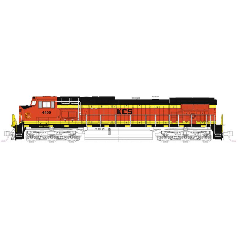 N C44-9W Locomotive, KCS (ex BNSF) #4400 w/ Pre-Installed DCC & Sound