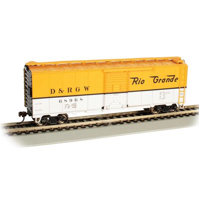 HO 40' Box Car D&RGW #68968, Yellow/Silver HO 40' Box Car D&RGW #68968, Yellow/Silver