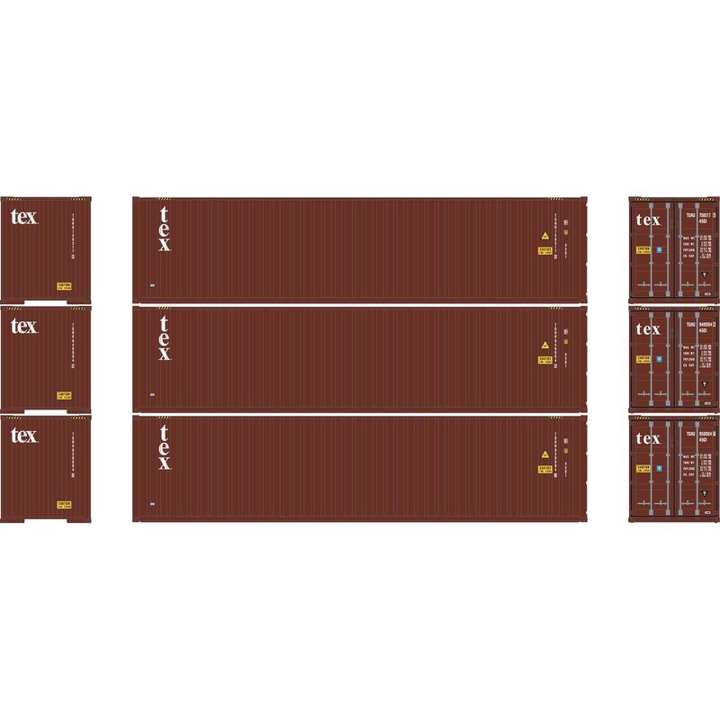 N ATH 40' Corrugated High-Cube Containers, TGHU #758517-3/949994-2/950004-6 (3)