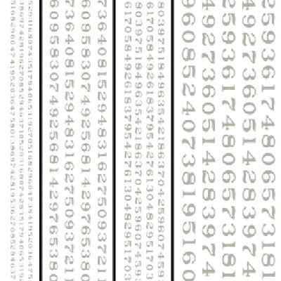 Railroad Roman Numbers, White Railroad Roman Numbers, White