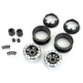 1/6 Steelies Stamped Steel 2.9" Dual Offset SCX6 Wheels Silver/Black