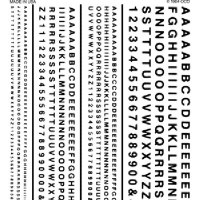 Railroad Gothic Letters, Black Railroad Gothic Letters, Black