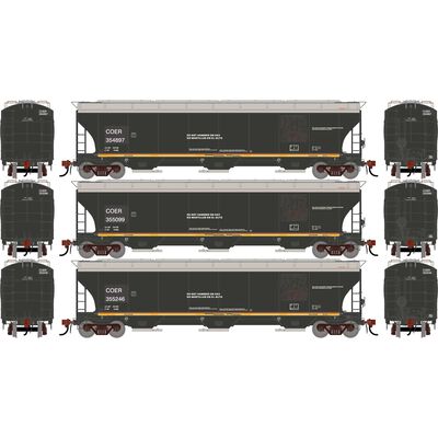 HO GEN Trinity 5161 Covered Hopper, Primed For Grime COER #354897/355099/355246 (3) HO GEN Trinity 5161 Covered Hopper, Primed For Grime COER #354897/355099/355246 (3)