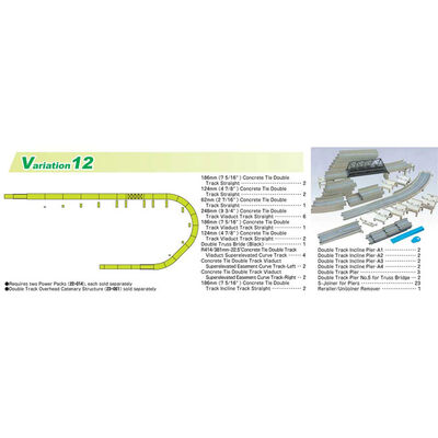 N V12 Double Track Viaduct Set N V12 Double Track Viaduct Set