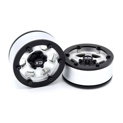 Incision 1.9" KMC KM233 Hex Plastic Wheels, Silver Incision 1.9" KMC KM233 Hex Plastic Wheels, Silver