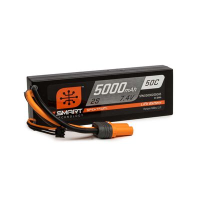 7.4V 5000mAh 2S 50C Smart Hardcase LiPo Battery: IC5 7.4V 5000mAh 2S 50C Smart Hardcase LiPo Battery: IC5