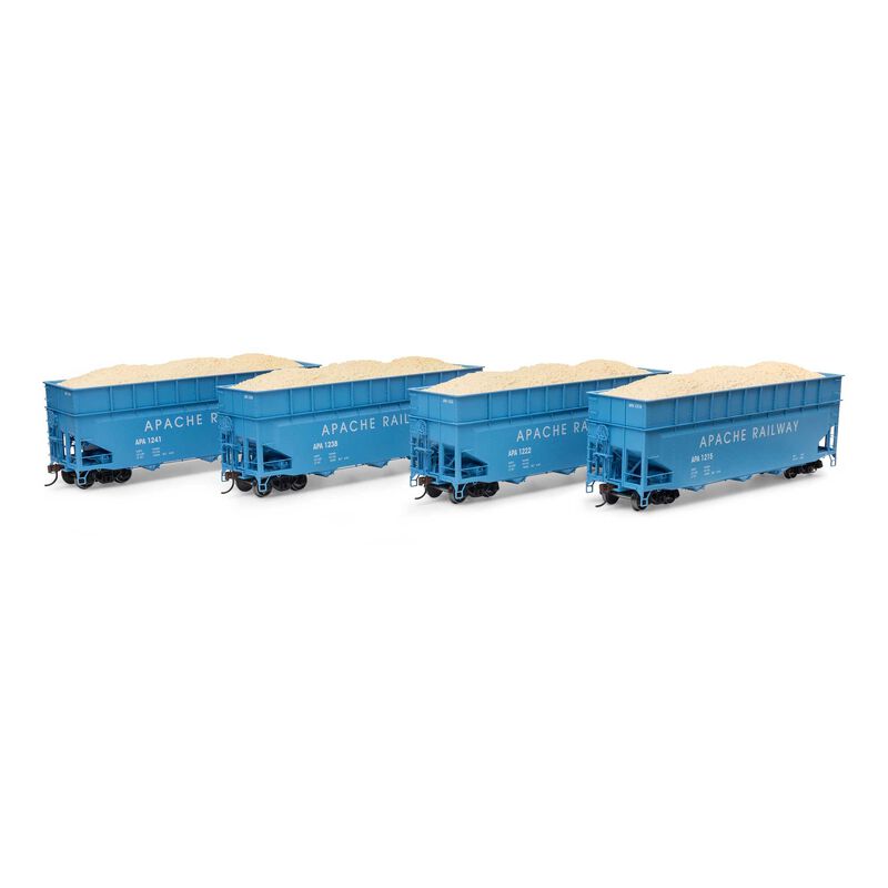 HO 40' Wood Chip Hopper with Load, APA #1215 / 1222 / 1238 / 1241 (4)