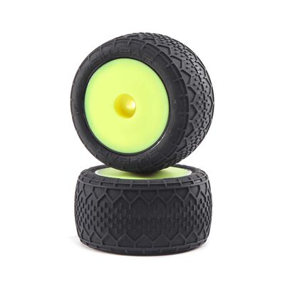 1/18 BK Bar Front/Rear 1.4 Pre-Mounted Tires, 12mm Hex, Yellow: Mini-T 2.0 1/18 BK Bar Front/Rear 1.4 Pre-Mounted Tires, 12mm Hex, Yellow: Mini-T 2.0