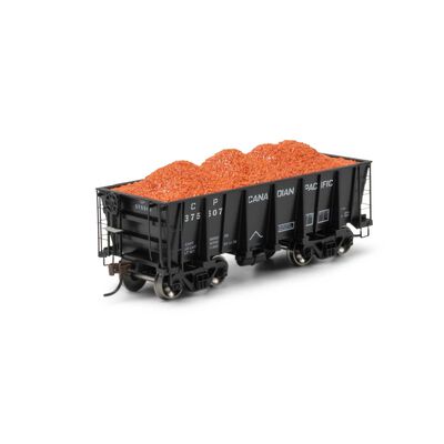 HO 26' PC&F Ore Car Tight-Bottom Low Side with Load, CP #375507 HO 26' PC&F Ore Car Tight-Bottom Low Side with Load, CP #375507