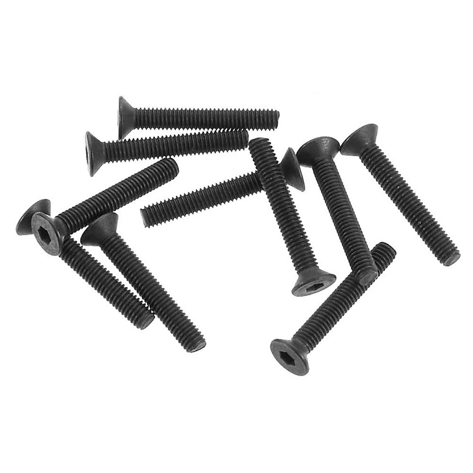 Hex Socket Flat Head M3x20mm, Black (10)