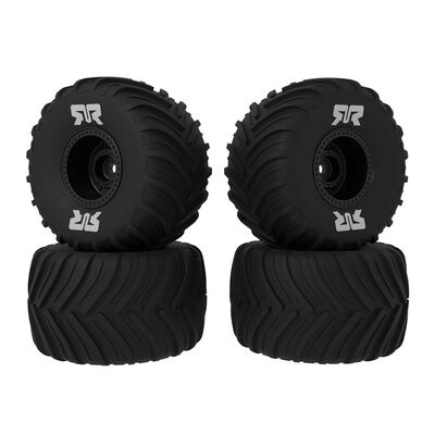 dBoots Chevron Mounted Tire Set Glued, Black (2 Pairs): GROM dBoots Chevron Mounted Tire Set Glued, Black (2 Pairs): GROM