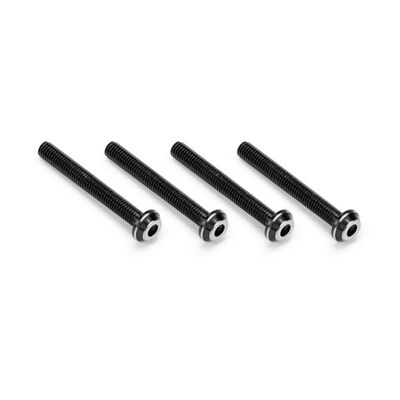3x24mm Top Hat Titanium screw, stealth black - 4pc 3x24mm Top Hat Titanium screw, stealth black - 4pc