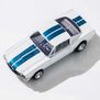 HO 1965 Ford Shelby GT350 Mega G+ Slot Car, White & Blue