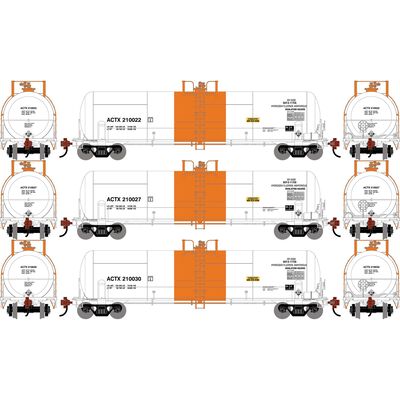 HO ATH RTC 20,900 Gallon Tank Car, ACTX #210022/210027/210030 (3) HO ATH RTC 20,900 Gallon Tank Car, ACTX #210022/210027/210030 (3)