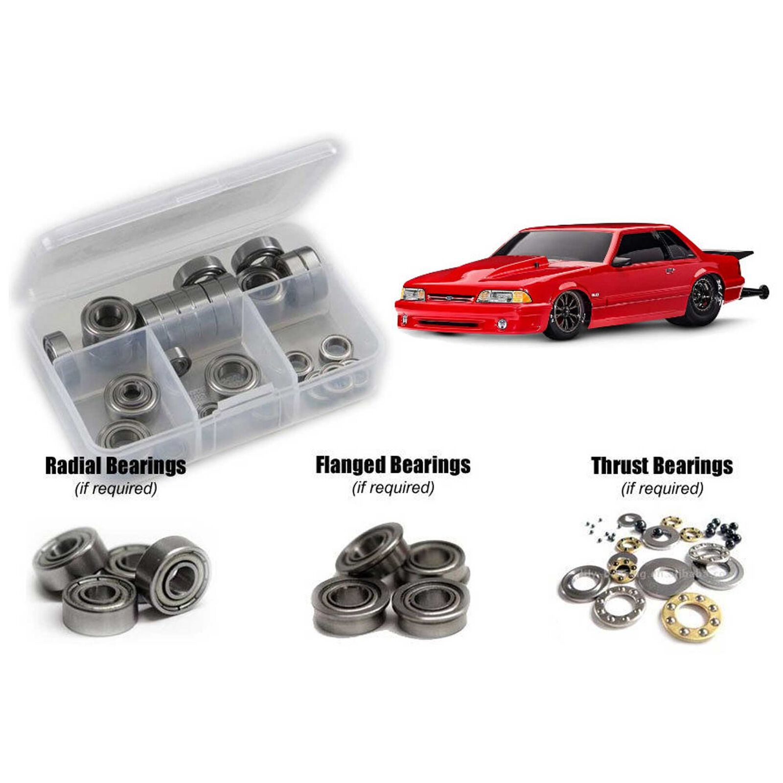 Metal Shielded Bearing Kit, 1/10 Traxxas Drag Slash