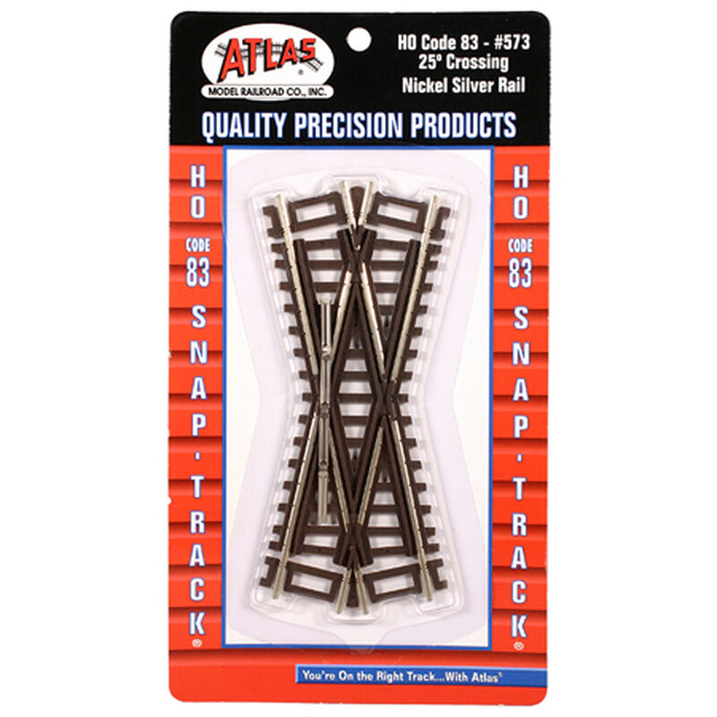 HO Code 83 25 Degree Crossing