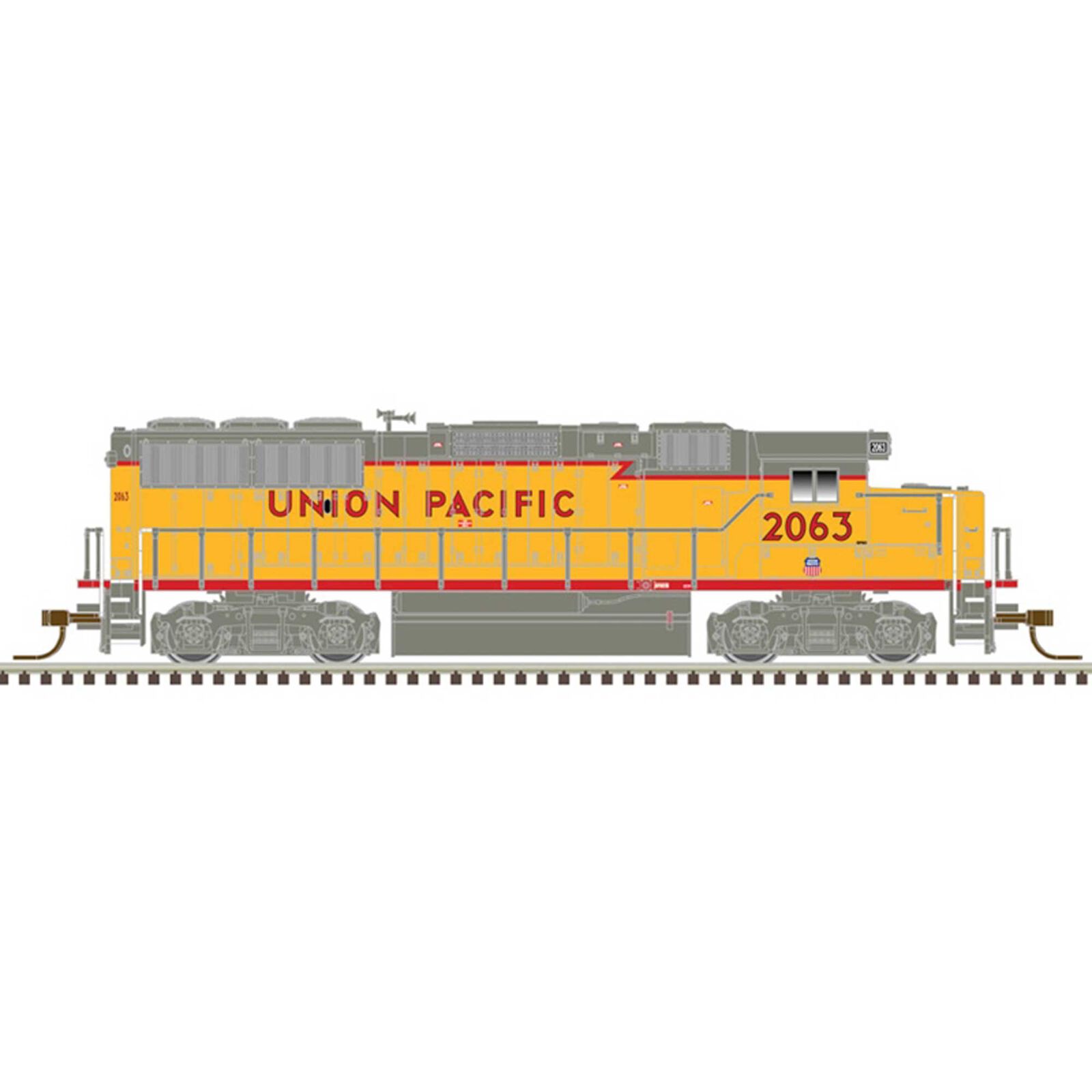 Union Pacific 2063 (Yellow Red Gray)