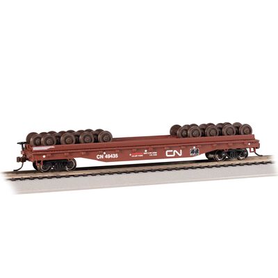 HO 52' Wheel Flatcar w/ Wheel Load - Canadian National #49435 HO 52' Wheel Flatcar w/ Wheel Load - Canadian National #49435