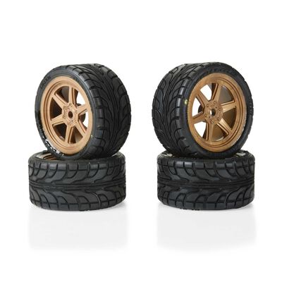 1/12 Avenger Tire Mounted on Overdrive Bronze Wheel 8mm Hex (4): Losi Race Car 1/12 Avenger Tire Mounted on Overdrive Bronze Wheel 8mm Hex (4): Losi Race Car