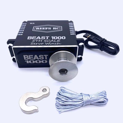 Beast 1000 1/5 Scale Digital Metal Gear Waterproof Winch Servo, Black Beast 1000 1/5 Scale Digital Metal Gear Waterproof Winch Servo, Black