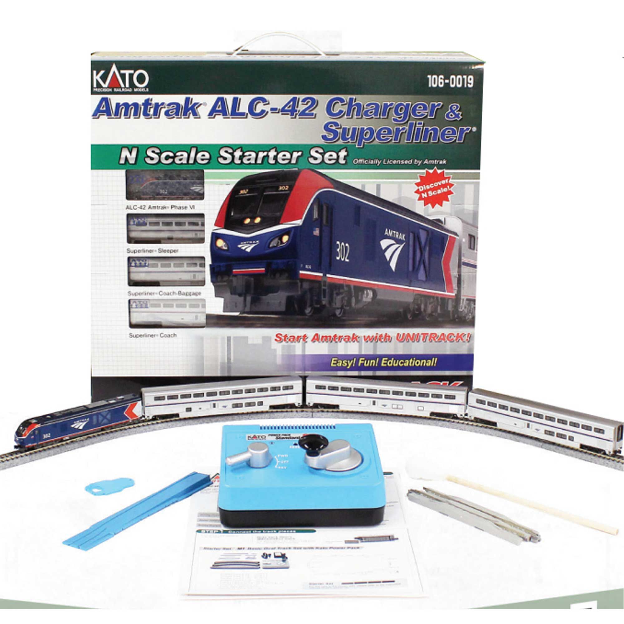 Kato USA, Inc. N ALC-42 Charger Locomotive, Superliner Amtrak