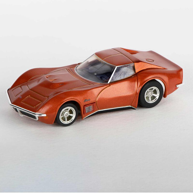 HO 1971 Chevy Corvette 454 Mega G+ Slot Car, Metallic Orange