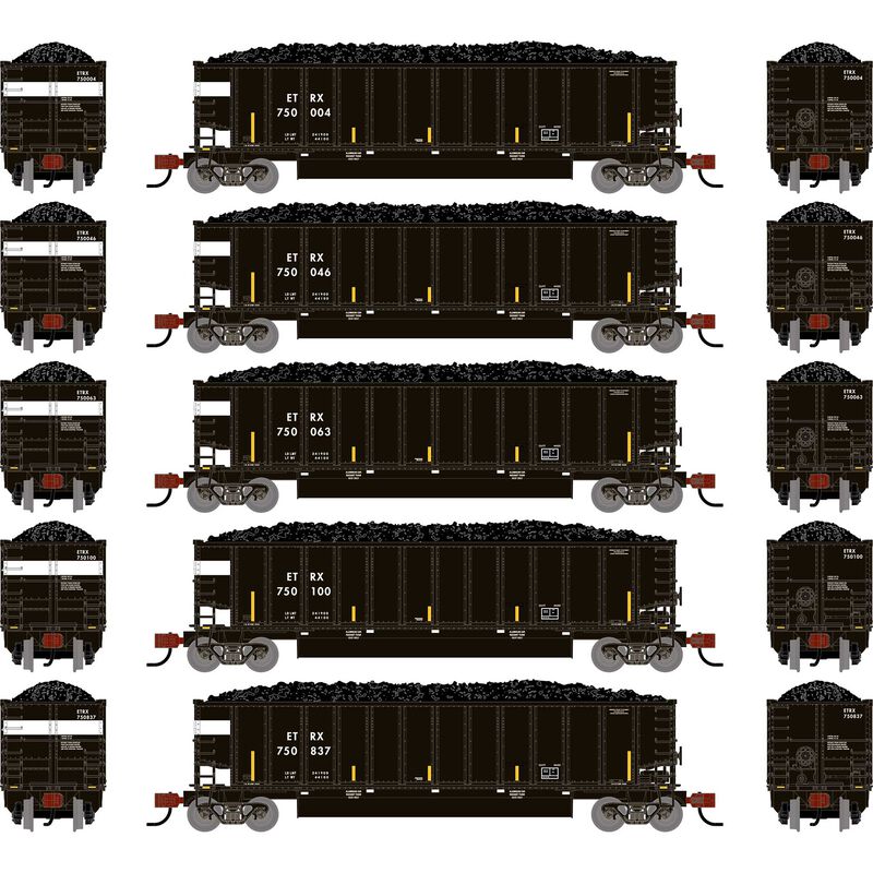 N ATH Bethgon Coalporter w/Coal Load, ETRX #750004/750046/750063/750100/750837 (5)