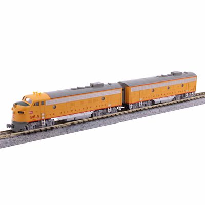 N EMD FP7 Locomotive, Milwaukee Road Post 1955 Scheme, A & B Two-Pack w/ Pre-Installed DCC N EMD FP7 Locomotive, Milwaukee Road Post 1955 Scheme, A & B Two-Pack w/ Pre-Installed DCC