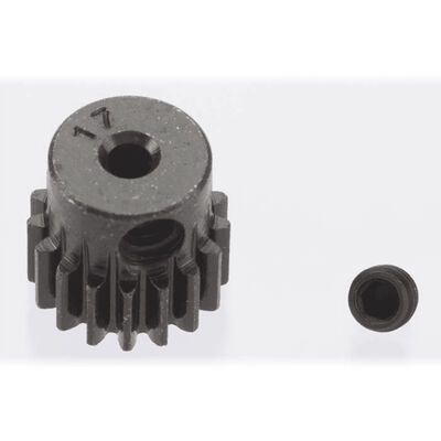 0.5 Module Hard Blackened Steel Mini Pinion 2mm, 17T 0.5 Module Hard Blackened Steel Mini Pinion 2mm, 17T
