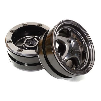 1.9 Alloy 5 Spoke Wheel, Gun Metal: Rock Crawler (2) 1.9 Alloy 5 Spoke Wheel, Gun Metal: Rock Crawler (2)