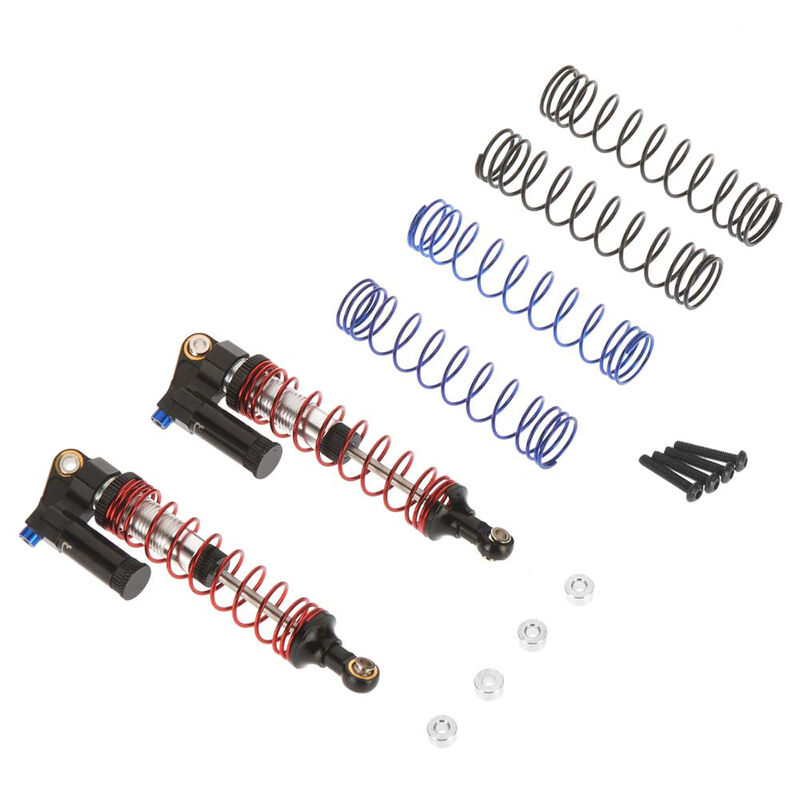 Piggyback Adjustable Rebound Shock 61-90mm, Black: SCX10