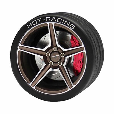 Aluminum 5 spoke Steering Wheel, FlySky NB4 Transmitter, Bronze Aluminum 5 spoke Steering Wheel, FlySky NB4 Transmitter, Bronze