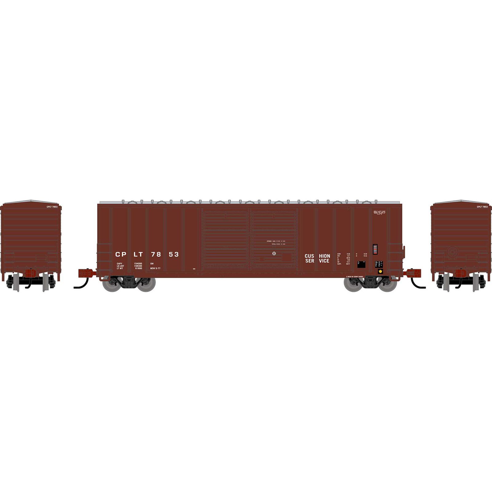 N ATH 50' FMC Centered Double Door Box Car, CPLT #7853
