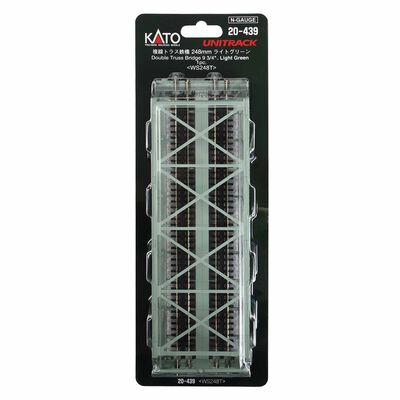 N 9.76" (248mm) Double Truss Bridge, Green N 9.76" (248mm) Double Truss Bridge, Green