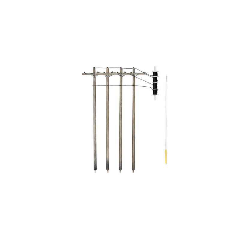 O Wired Poles Single Crossbar