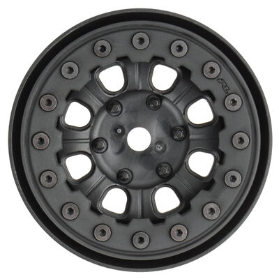 1/10 Denali Front/Rear 1.9" 12mm Rock Crawler Wheels (2) Black/Black 1/10 Denali Front/Rear 1.9" 12mm Rock Crawler Wheels (2) Black/Black