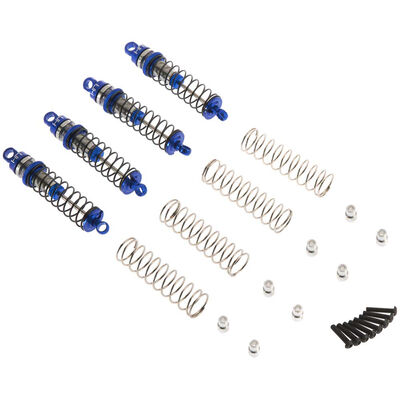 Threaded Aluminum Shocks, Blue: LaTrax Rally, Teton Threaded Aluminum Shocks, Blue: LaTrax Rally, Teton