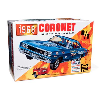 1/25 1968 Dodge Coronet Hardtop with Trailer, Model Kit 1/25 1968 Dodge Coronet Hardtop with Trailer, Model Kit