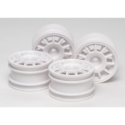 1/10 11-Spoke Front/Rear Racing Wheels 12mm Hex, White (4): M-Chassis 1/10 11-Spoke Front/Rear Racing Wheels 12mm Hex, White (4): M-Chassis