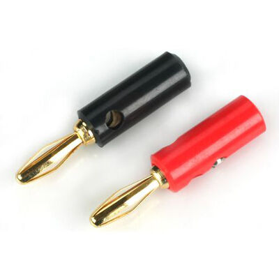 Plug: Gold Banana Set with Screws Plug: Gold Banana Set with Screws