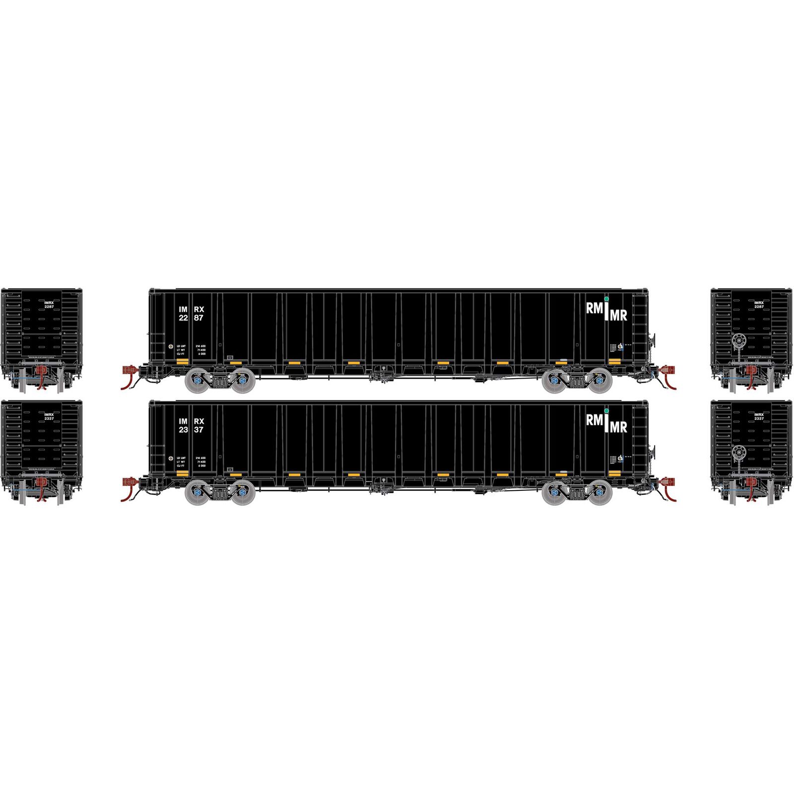 N NSC 6000 Gondola with Load, IMRX #2287, 2337 (2)