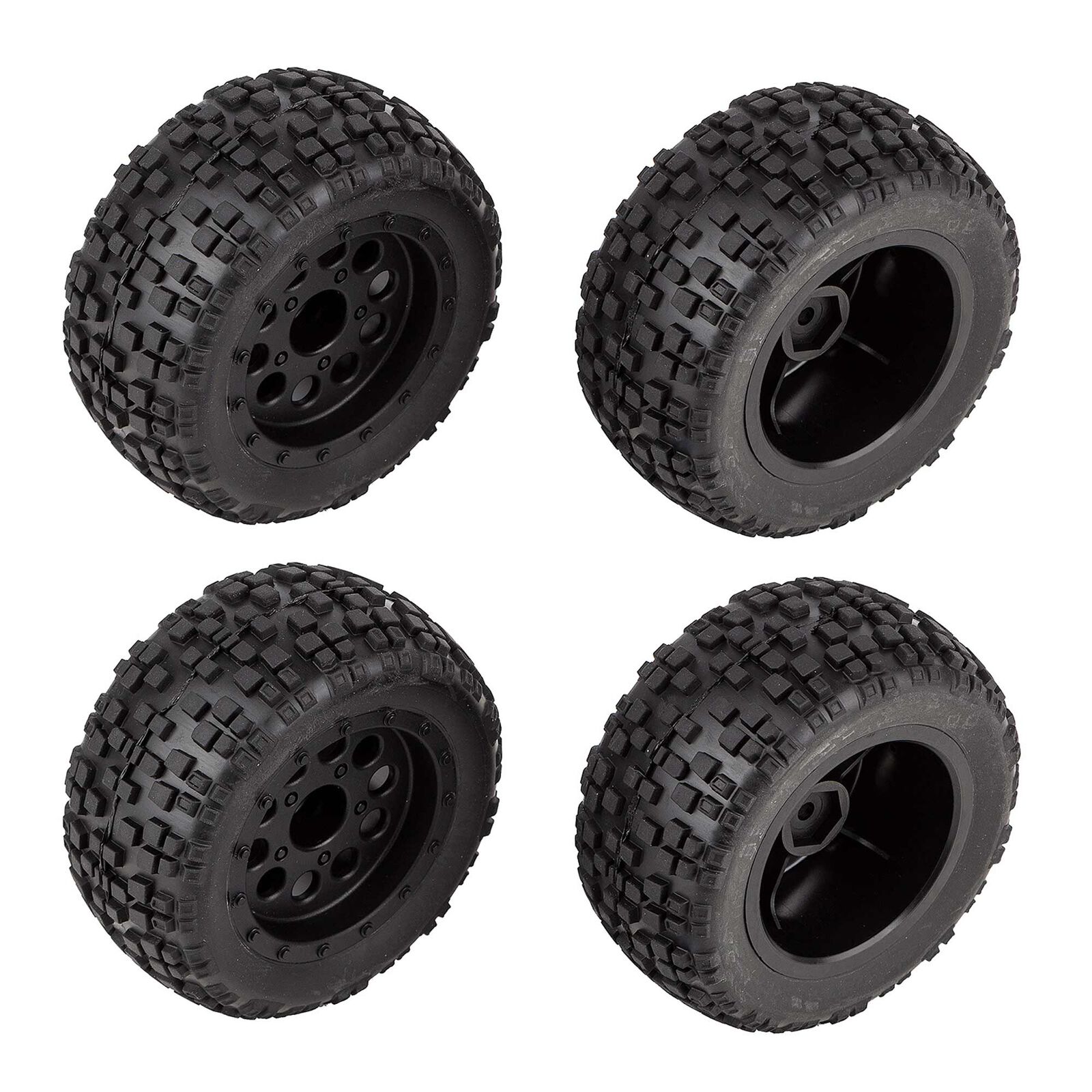 1/14 Pre-Mounted Monster Truck Tires and Wheels, 1/14 Team Associated Reflex 14MT